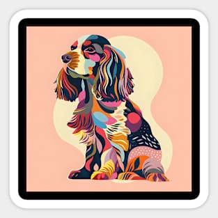 Sussex Spaniel in 70's Sticker